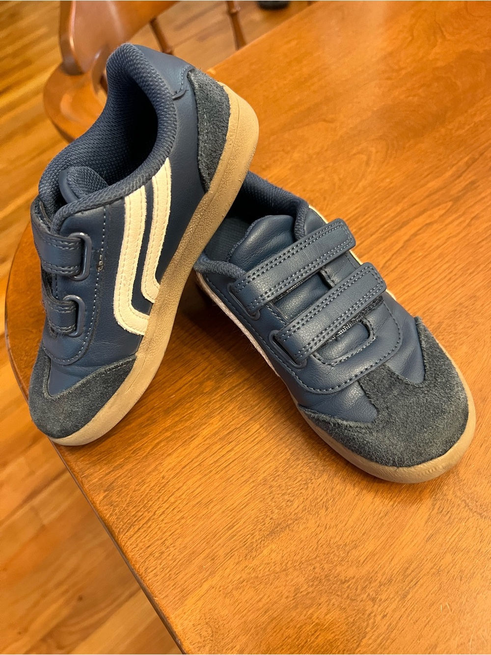 Cat & Jack Kids 12T Navy Velcro Sneakers with White Accent